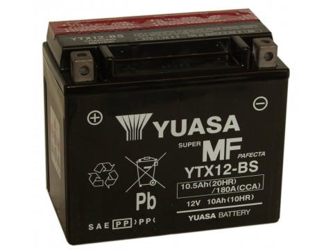 Yuasa YTX12BS 12V 10Ah Motorcycle AGM Battery Yuasa YTX12BS 12V 10Ah Motorcycle AGM Battery
