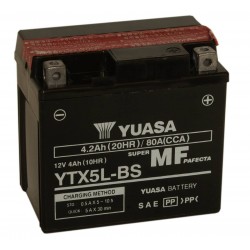 Yuasa YTX5LBS 12V 4.2Ah AGM Motorcycle Battery