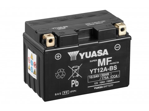 Yuasa YT12ABS 12v 10.5Ah AGM Motorcycle Battery
